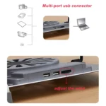P3 Adjustable Aluminum Foldable Portable Laptop Notebook Fan Stand Bracket - Image 4