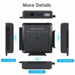 USB3.0 to SATA or IDE Hard Drive Adapter Converter With Clone Function - Image 3