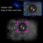 S400 Four Cooling Fans Foldable Adjustable Gaming Laptop Desktop Holder - Image 4