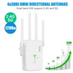 U10 1200Mbps Signal Booster WiFi Extender WiFi Antenna Dual Band 5G Wireless Signal Repeater - Image 3