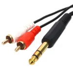 JUNSUNMAY 6.35mm Male TRS Stereo Plug to 2 RCA Phono Male Audio Cable Connector - Image 4