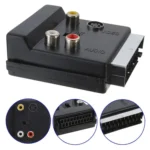 JUNSUNMAY 21 Pin Scart Male to Female S-Video 3 RCA Adapter Switchable in Out Audio Converter - Image 3