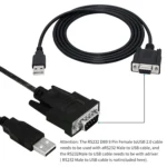 JUNSUNMAY 6 Feet RS232 DB9 Female to USB 2.0 Cable Only Use for Programmable Logic Controller - Image 4