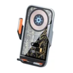 C10 Car Navigation Infrared Sensor Transparent Wireless Charger 15W Fast Charger Phone Stand