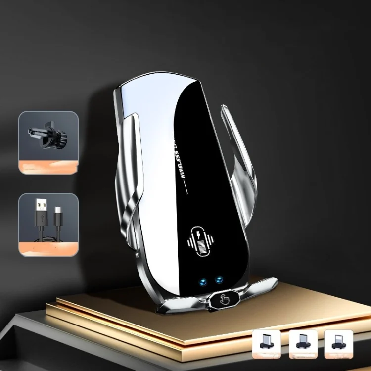 A2 Car Mobile Phone Bracket Wireless 15W Fast Charging Automatic Smart Sensor Stand