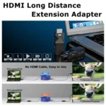 HDMI Extender 165ft Audio Video 1080P Over Cat5 Cat6 Ethernet Cable Transmit Lossless Signal HDMI Long Distance Extension Adapter - Image 2