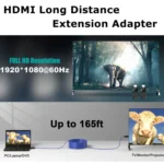 HDMI Extender 165ft Audio Video 1080P Over Cat5 Cat6 Ethernet Cable Transmit Lossless Signal HDMI Long Distance Extension Adapter - Image 3