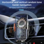 C13 Wireless Car Charger 15W Car Charging Station Automatic Induction Phone Holder Bracket - Image 4