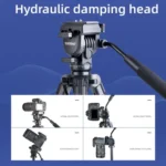 YUNTENG VCT-6006 Professional Hydraulic Head Aluminum Tripod - Image 4