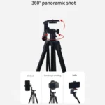 JMARY KP2209 Horizontal Extension Rod Cell Phone Camera Folding Tripod Stand - Image 3