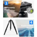 JMARY KT255+NB36 Aluminum Alloy Outdoor Shooting Tripod Detachable SLR Camera Tripod - Image 5