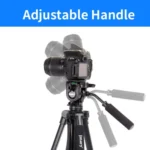 JMARY KP2599 SLR Camera Phone Live Streaming Outdoor Photography Aluminum Tripod - Image 5