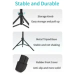 JMARY MT45 Cell Phone Clip Camera Mount Holder Telescopic Selfie Stick Outdoor Tripod Stand - Image 6