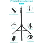 JMARY MT45 Cell Phone Clip Camera Mount Holder Telescopic Selfie Stick Outdoor Tripod Stand - Image 7