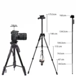 JMARY KP2264 Portable Detachable Tripod Mobile Phone SLR Camera Aluminium Alloy Stand - Image 3