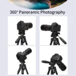 JMARY KP2234 Telescopic Aluminum Alloy SLR Camera Phone Live Streaming  Photography Tripod - Image 5