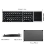 FK328T Cell Phone Tablet Laptop Wireless Bluetooth Keyboard Portable 3-Folded Keyboard - Image 2