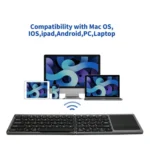FK328T Cell Phone Tablet Laptop Wireless Bluetooth Keyboard Portable 3-Folded Keyboard - Image 3