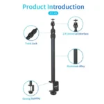 JMARY MT-49 For LED Video Light Clip Stand Adjustable Clamp Desk Mount Light Stand - Image 2