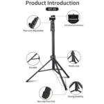 JMARY MT-36 4 Sections Adjustable Camera Stand Tripod 67-inch Live Streaming Phone Tripod - Image 5