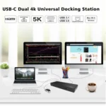 Wavlink UG69DK1 5K Type-C Dual Display USB 3.0 Video Gigabit Ethernet HDMI Docking Station - Image 7