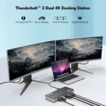 Wavlink UTD21H 60W Host Charging Thunderbolt 3 Docking Station 4K Dual Display 11 in 1 Ports - Image 5