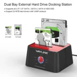 Wavlink ST334U SSD Dual Bay External Hard Drive Docking Station USB 3.0 to SATA I/II/III - Image 3