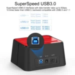 Wavlink ST334U SSD Dual Bay External Hard Drive Docking Station USB 3.0 to SATA I/II/III - Image 4