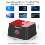 Wavlink ST334U SSD Dual Bay External Hard Drive Docking Station USB 3.0 to SATA I/II/III - Image 6