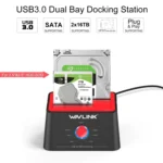 Wavlink ST334U SSD Dual Bay External Hard Drive Docking Station USB 3.0 to SATA I/II/III - Image 7
