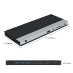 Wavlink UMD05 Display Port HDMI Port RJ45 Ethernet Triple Display MST Laptop Docking Station - Image 7