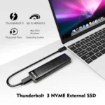 Wavlink UTE02 Thunderbolt 3 NVME M.2 Solid State Leather Metal SSD External Hard Drive Box - Image 2