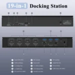 Wavlink UG69PD8 100W PD 18 in 1 Type-C Dock Compatible Type-C Universal Docking Station - Image 4
