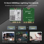 WAVLINK WN675X3M Tri-Band Wi-Fi 6E Network Card Module BT 5.2 5400Mbps Network Adapter - Image 5