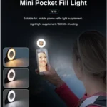 VLOGLITE W36 Mini LED Cell Phone Fill Light With Makeup Mirror Magnetic Selfie Ring Light - Image 2