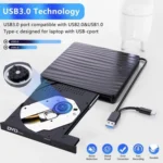 BT689 Portable DVD Burner External Optical Drive CD Player Win10 USB Optical Drive Recorder - Image 3