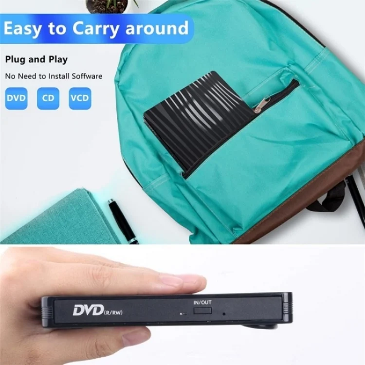 SYA0023658_4.webp BT689 Portable DVD Burner External Optical Drive CD Player Win10 USB Optical Drive Recorder - Image 5