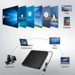 BT699 USB / Type-C External Optical Drive Case Laptop DVD Burner Portable Slim Disc Player - Image 6