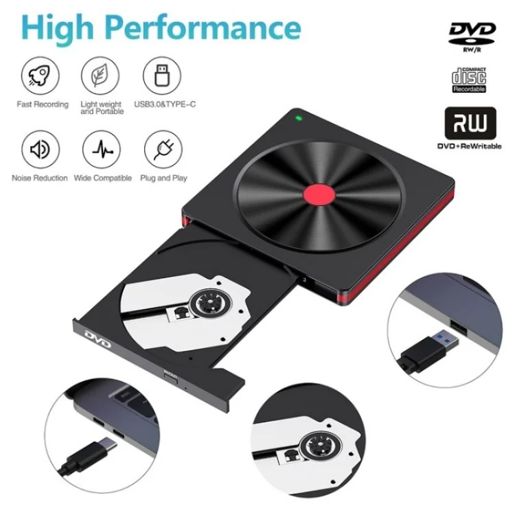 SYA0023660_1.webp 048 Type-C Optical Drive Portable DVD-RW External USB Optical Drive Laptop DVD Burner - Image 2