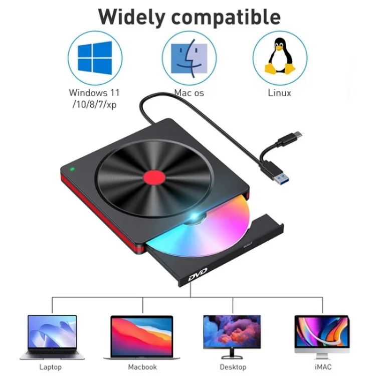 SYA0023660_6.webp 048 Type-C Optical Drive Portable DVD-RW External USB Optical Drive Laptop DVD Burner - Image 7
