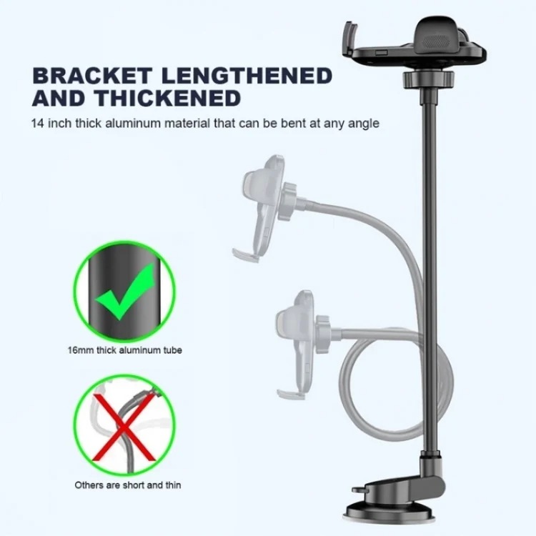 SYA0023744_B3.webp X034 Universal Truck Bus Dashboard Flexible Adjustable Windshield Suction Cup Car Phone Holder - Image 4