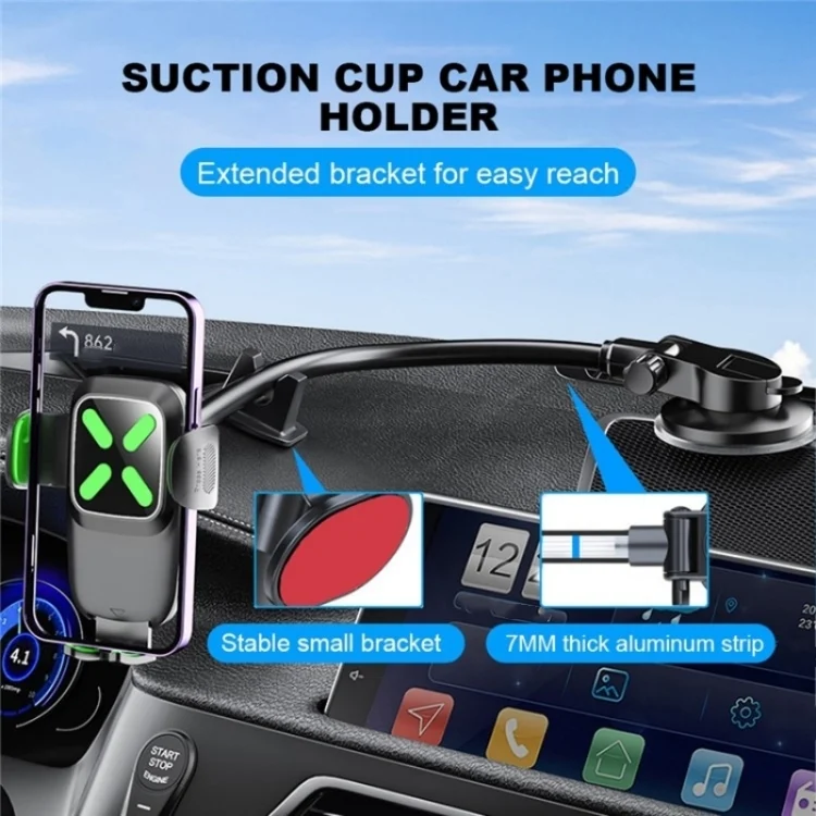 SYA0023744_B4.webp X034 Universal Truck Bus Dashboard Flexible Adjustable Windshield Suction Cup Car Phone Holder - Image 5