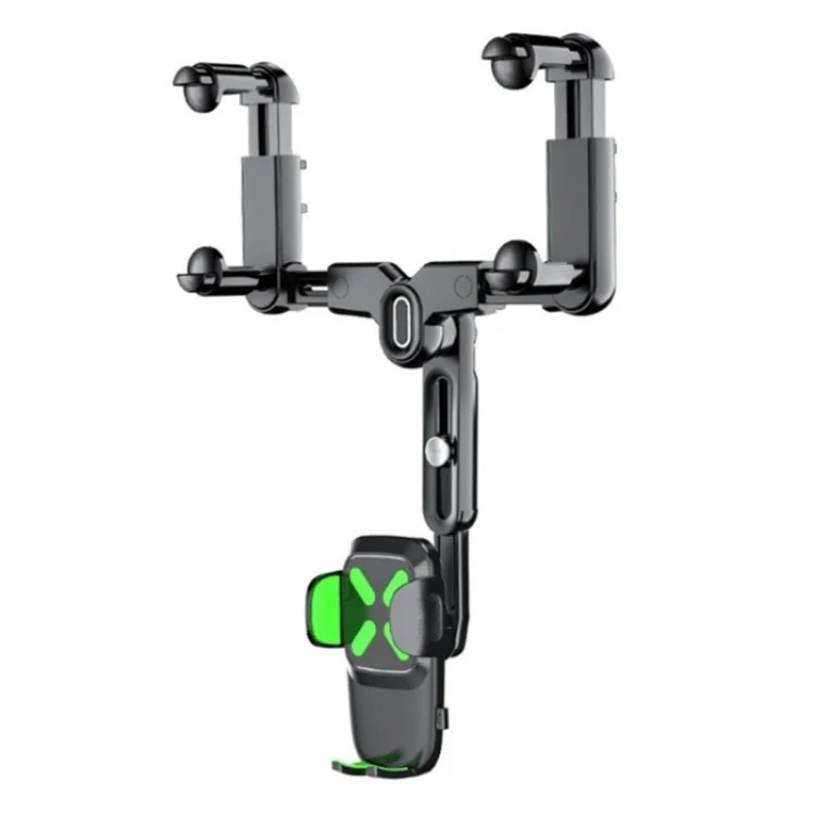 R010 Universal Vehicle Rearview Mirror Phone Holder Multifunctional Retractable Cell Phone Car Mount