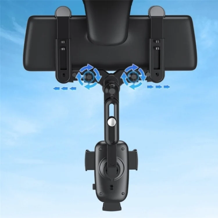 SYA0023745_B4.webp R010 Universal Vehicle Rearview Mirror Phone Holder Multifunctional Retractable Cell Phone Car Mount - Image 5