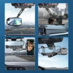 R010 Universal Vehicle Rearview Mirror Phone Holder Multifunctional Retractable Cell Phone Car Mount - Image 7