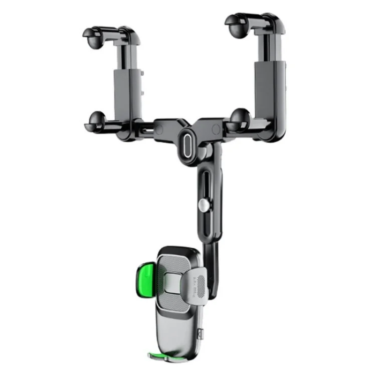 R009 Universal Vehicle Retractable Phone Clip Holder Car Rearview Mirror Cell Phone Mount