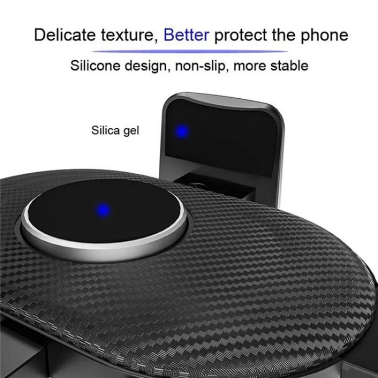 SYA0023780_2.webp D40+105+K5 Carbon Fiber Texture Car Suction Cup Telescopic Arm Phone Holder Windshield Dashboard - Image 3