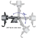 D40+105+K5 Carbon Fiber Texture Car Suction Cup Telescopic Arm Phone Holder Windshield Dashboard - Image 4