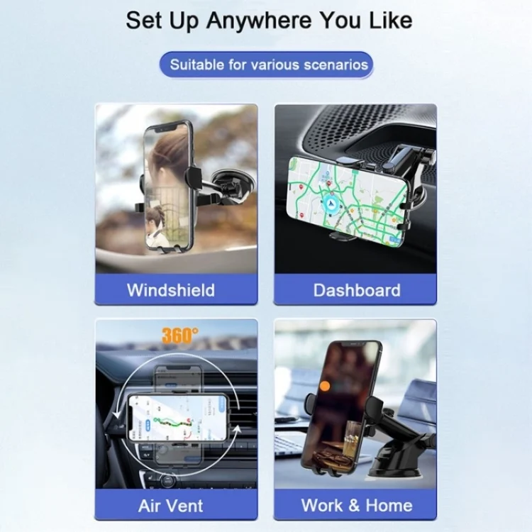 SYA0023780_5.webp D40+105+K5 Carbon Fiber Texture Car Suction Cup Telescopic Arm Phone Holder Windshield Dashboard - Image 6