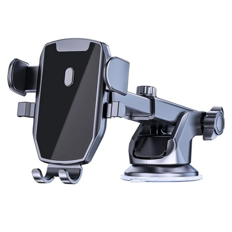 D46+101+K5 Universal Suction Cup Car Center Console Phone Mount Bracket With Telescopic Arm